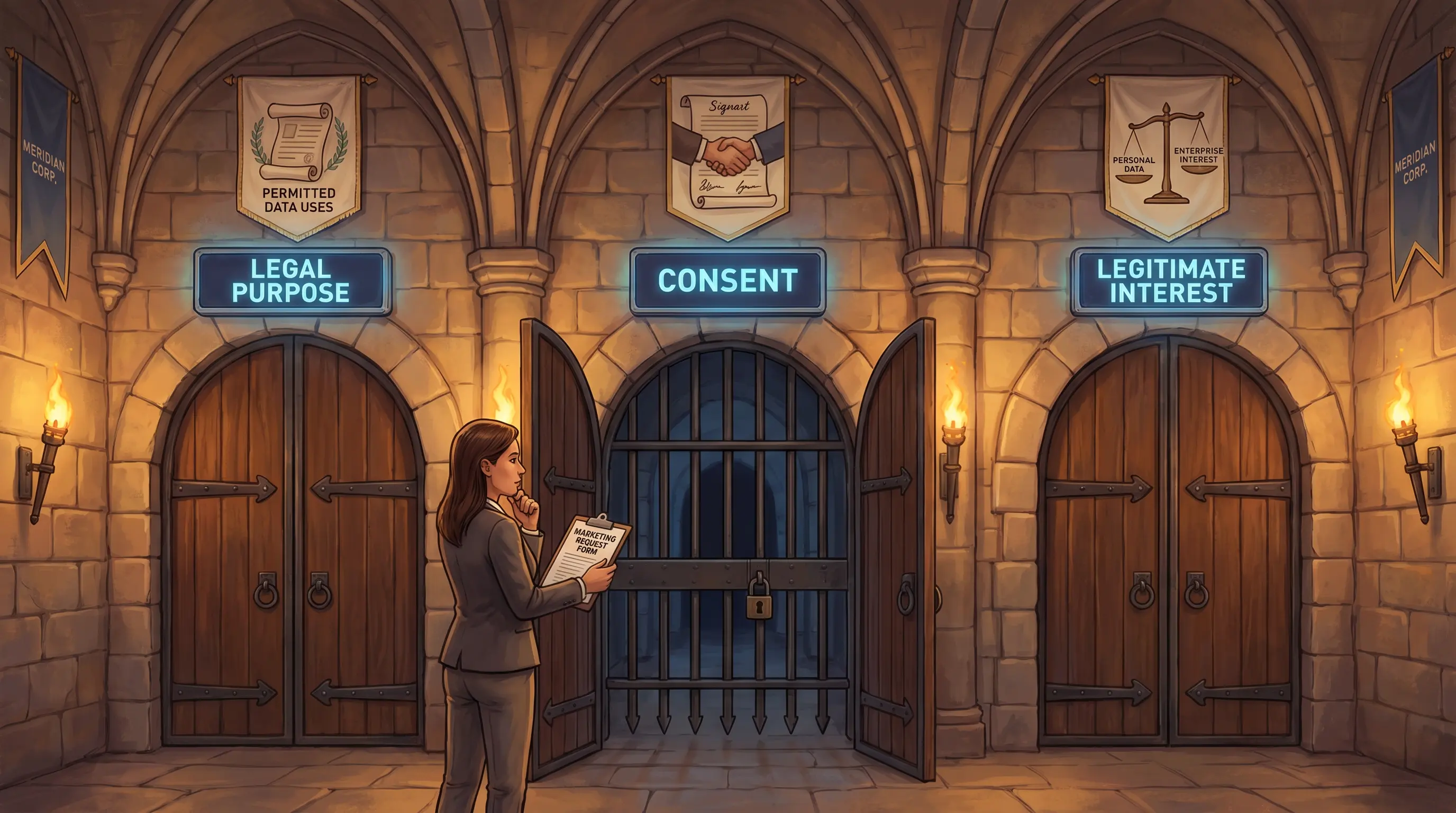Legal Purpose, Consent and Legitimate Interest