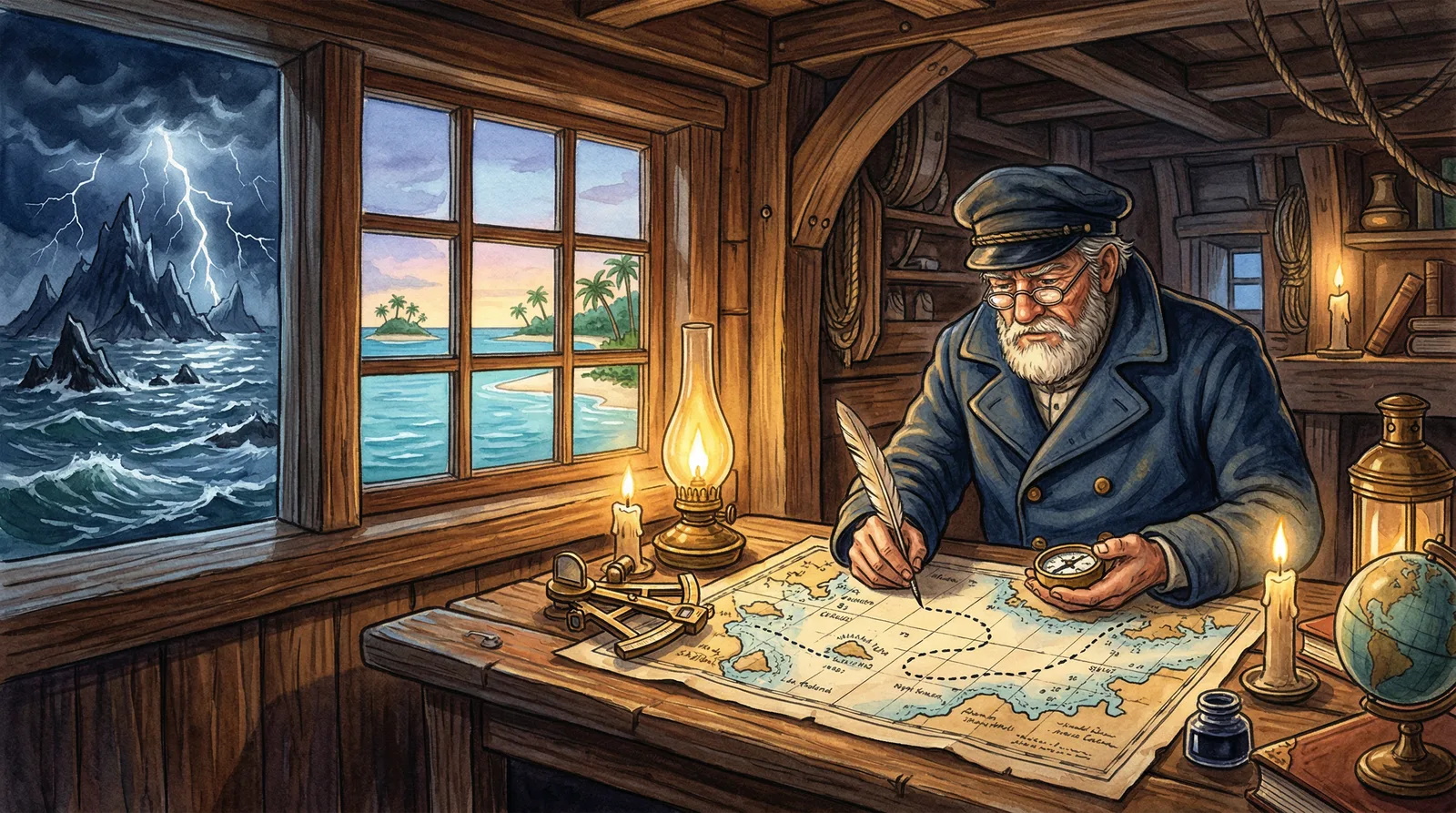 A ship navigating through waters representing the risk-based audit planning journey